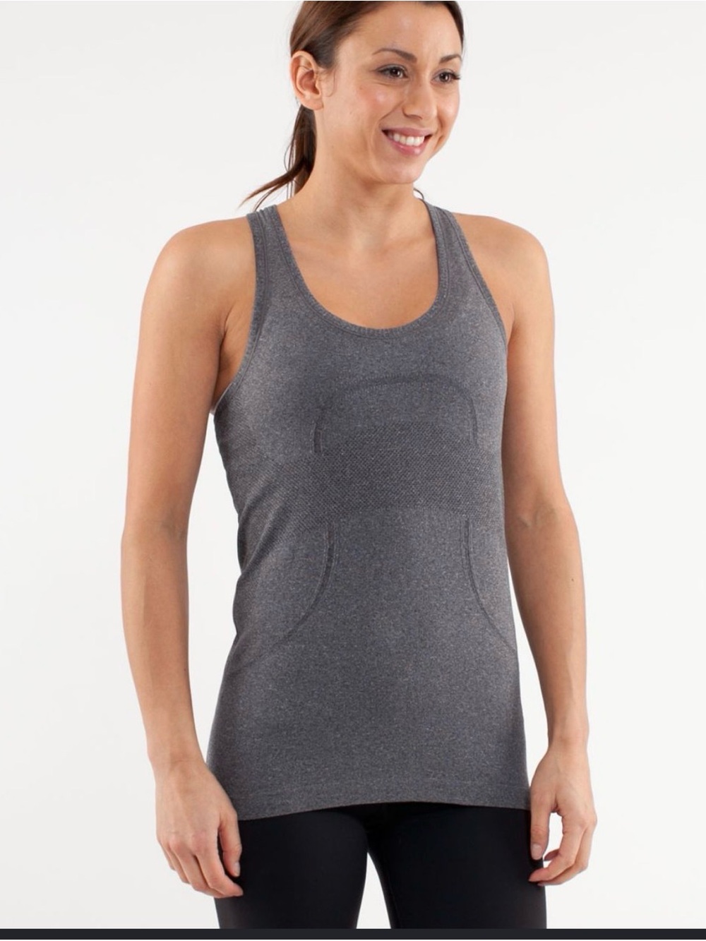 Lululemon Gray Seamless Racerback Tank Top size 2